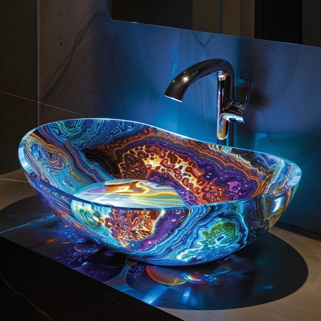 The Beauty of Nature: A Sink Inspired by Geological Formations