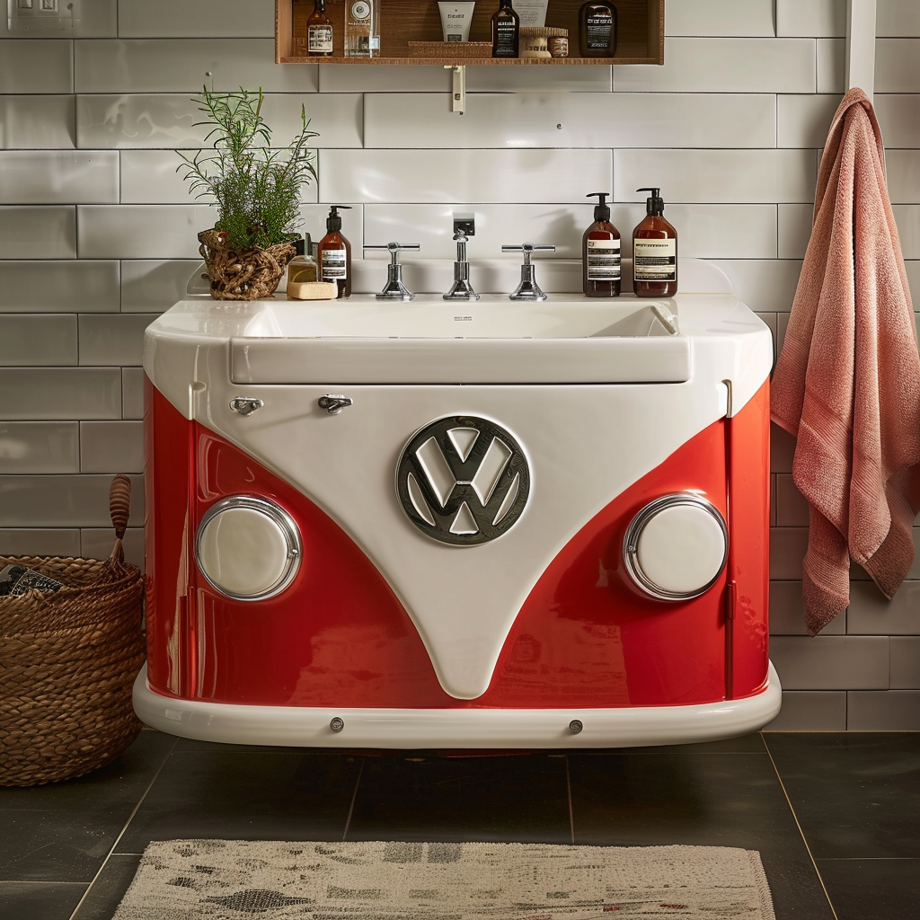 Volkswagen Inspired Lavabo: Elevating Bathroom Aesthetics