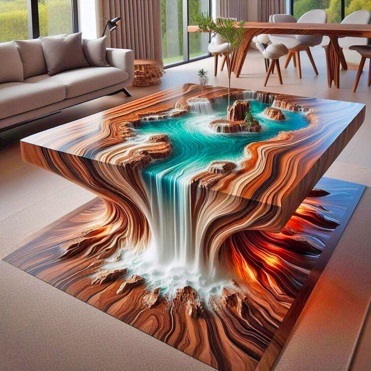 Wood epoxy tables sale