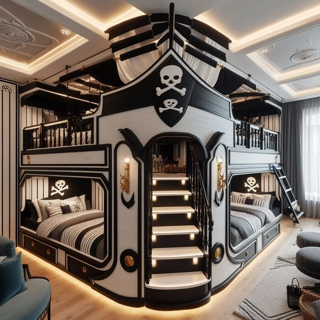 Pirate Ship Bunk Bed A Swashbuckling Adventure for Young Buccaneers