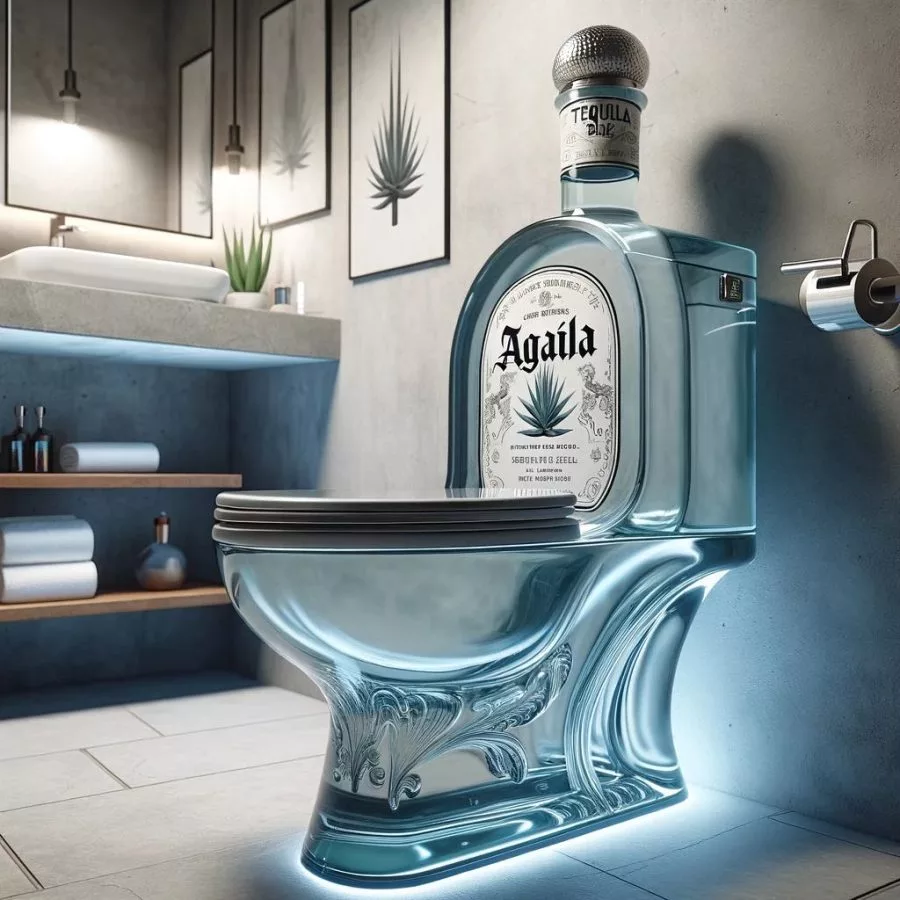 Spirited Décor: Elevate Your Bathroom with an Alcohol Bottle Shaped Toilet