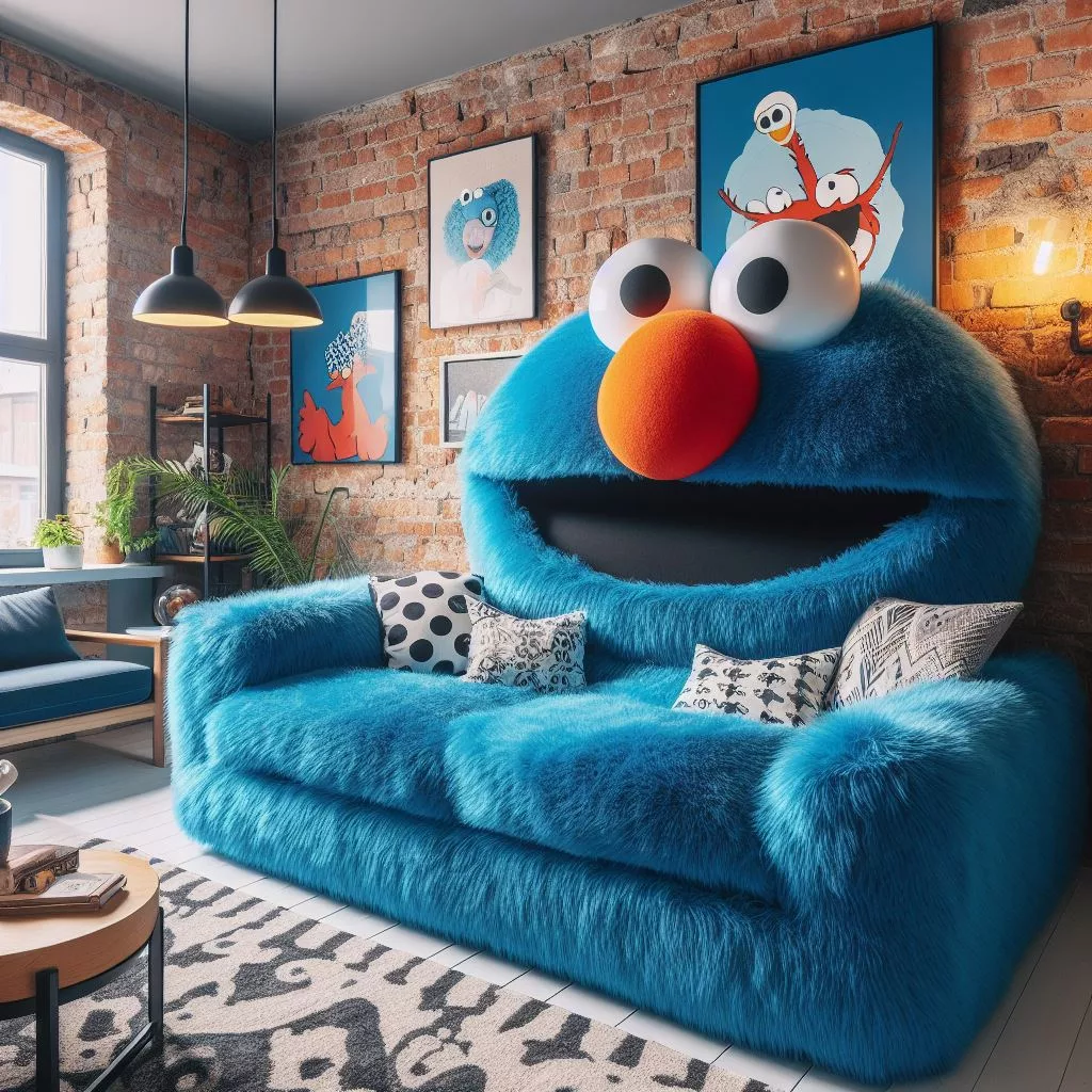 Celebrate Childhood Nostalgia Sesame Street Sofa Designs THINK ART DESIGNS