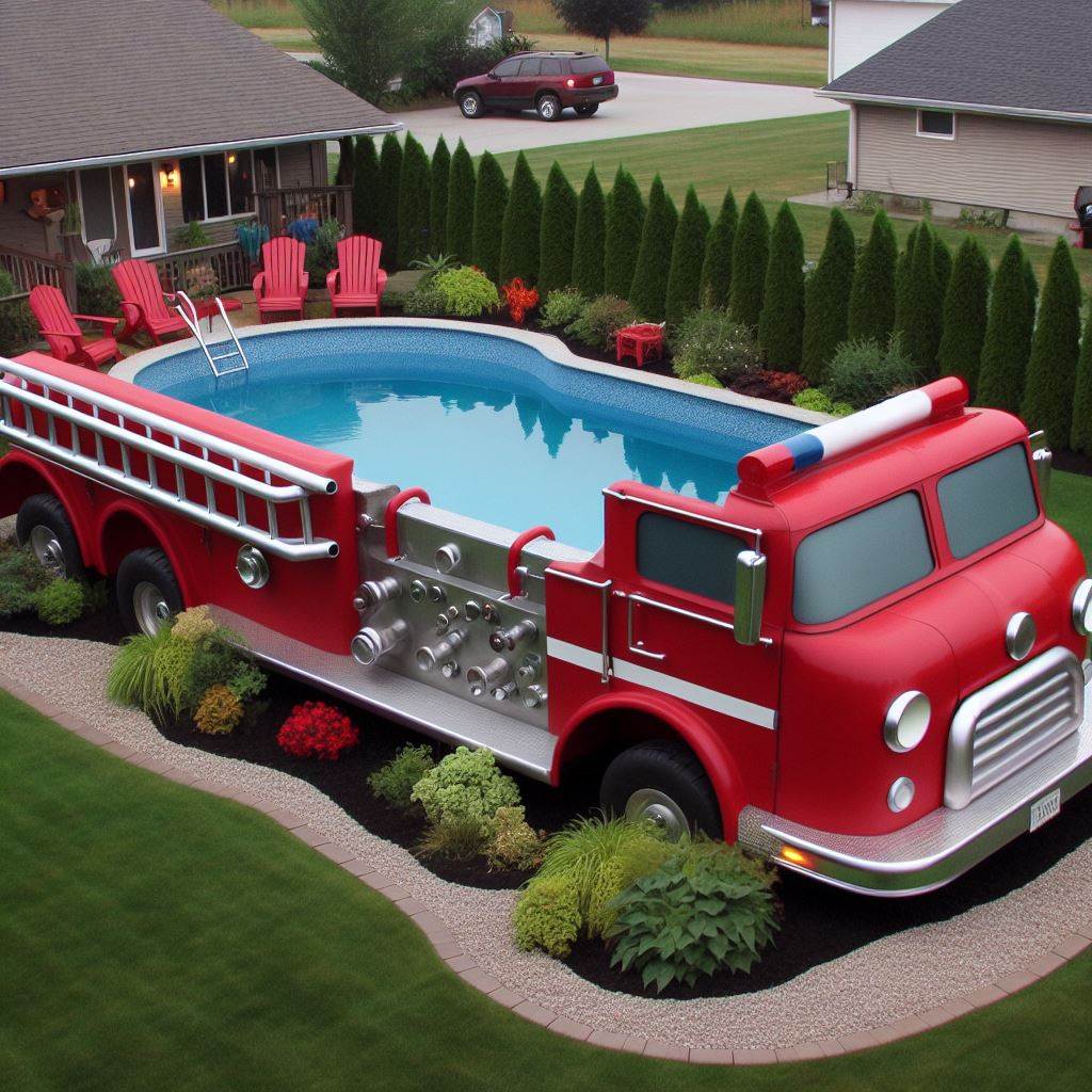 Ride the Waves: Dive into Fun with a Firetruck Pool