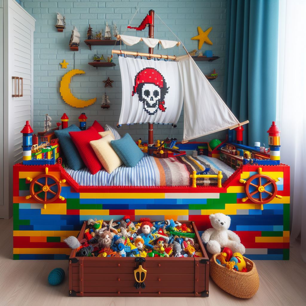 Lego bed with slide hotsell