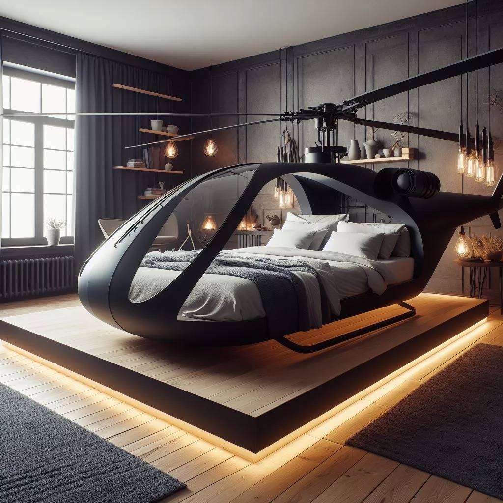 Soar into Dreams: Unique Helicopter Shaped Beds for Kids