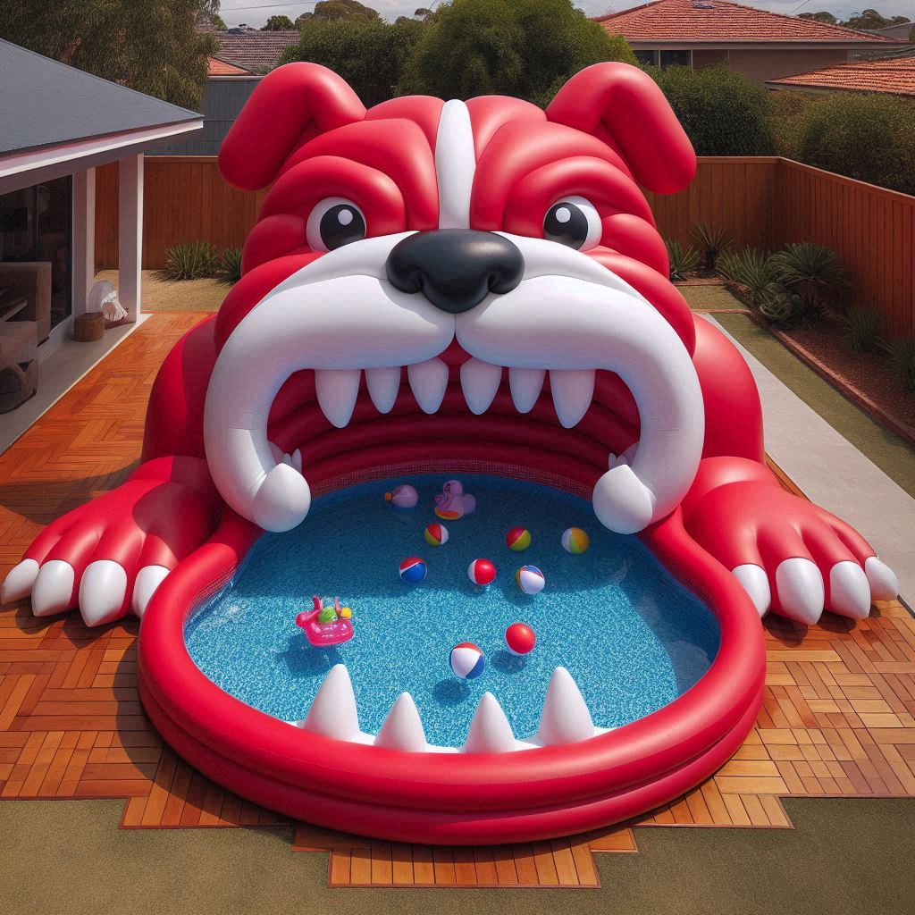 Fun in the Sun: The Inflatable Bulldog Pool