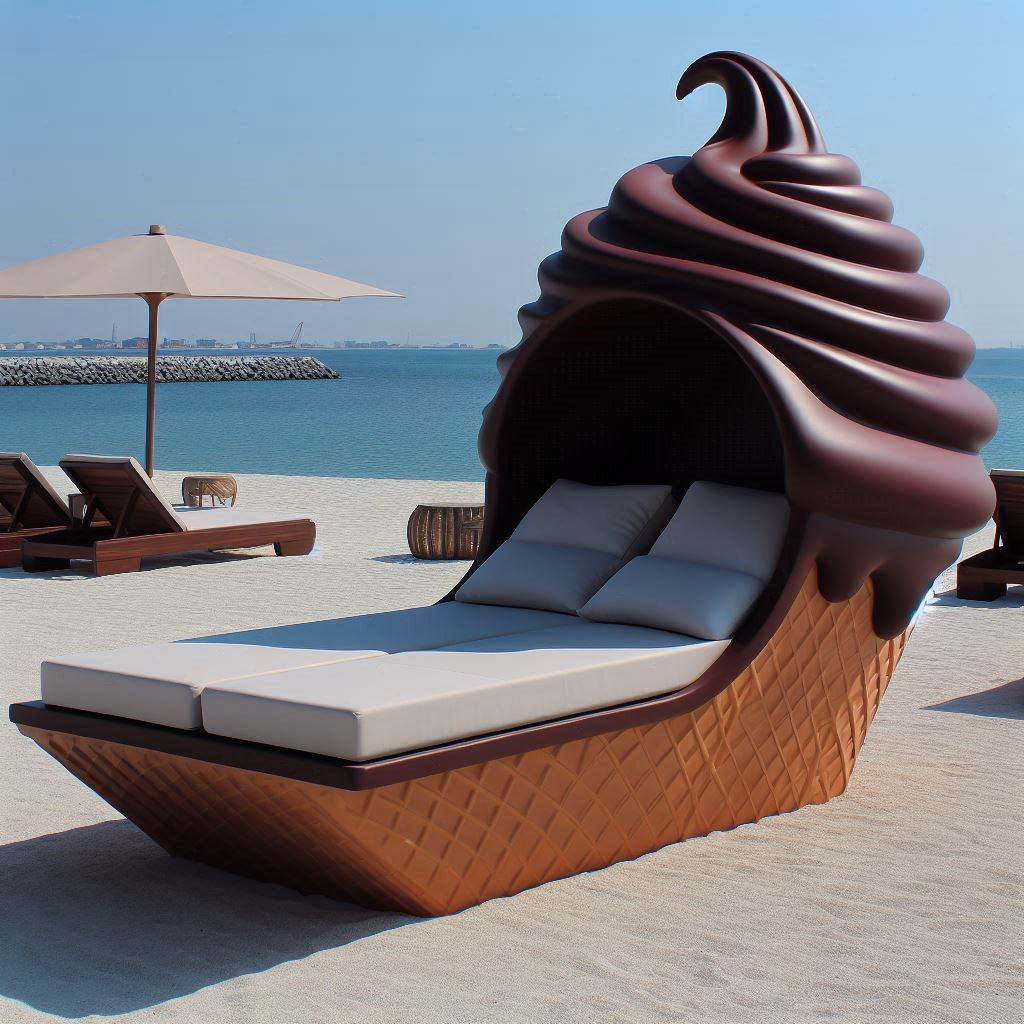 Ice Cream Cone Shaped Sun Lounge: A Playful Addition to Your Outdoor Space