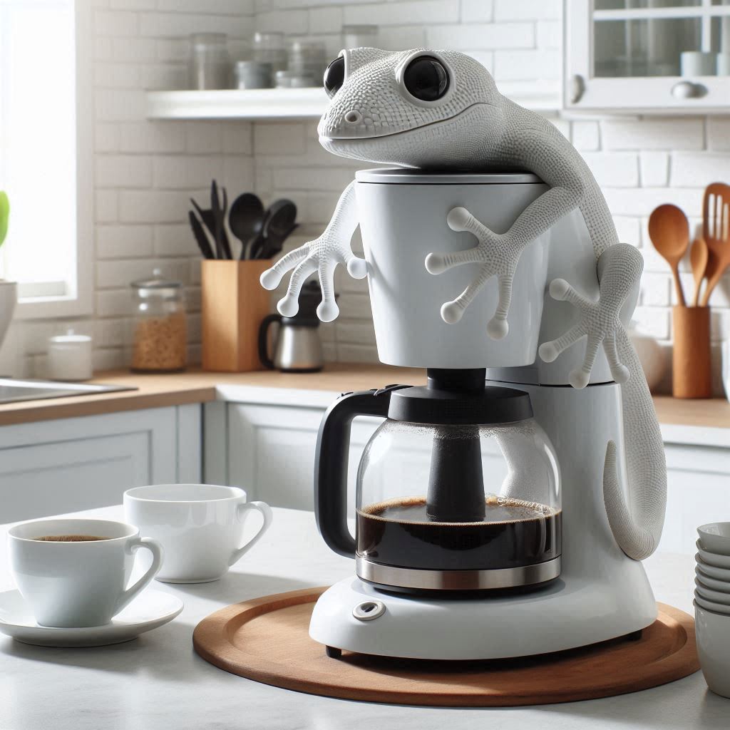 Gecko Coffee Makers A Splash of Color and Craftsmanship for Your Kitchen THINK ART DESIGNS