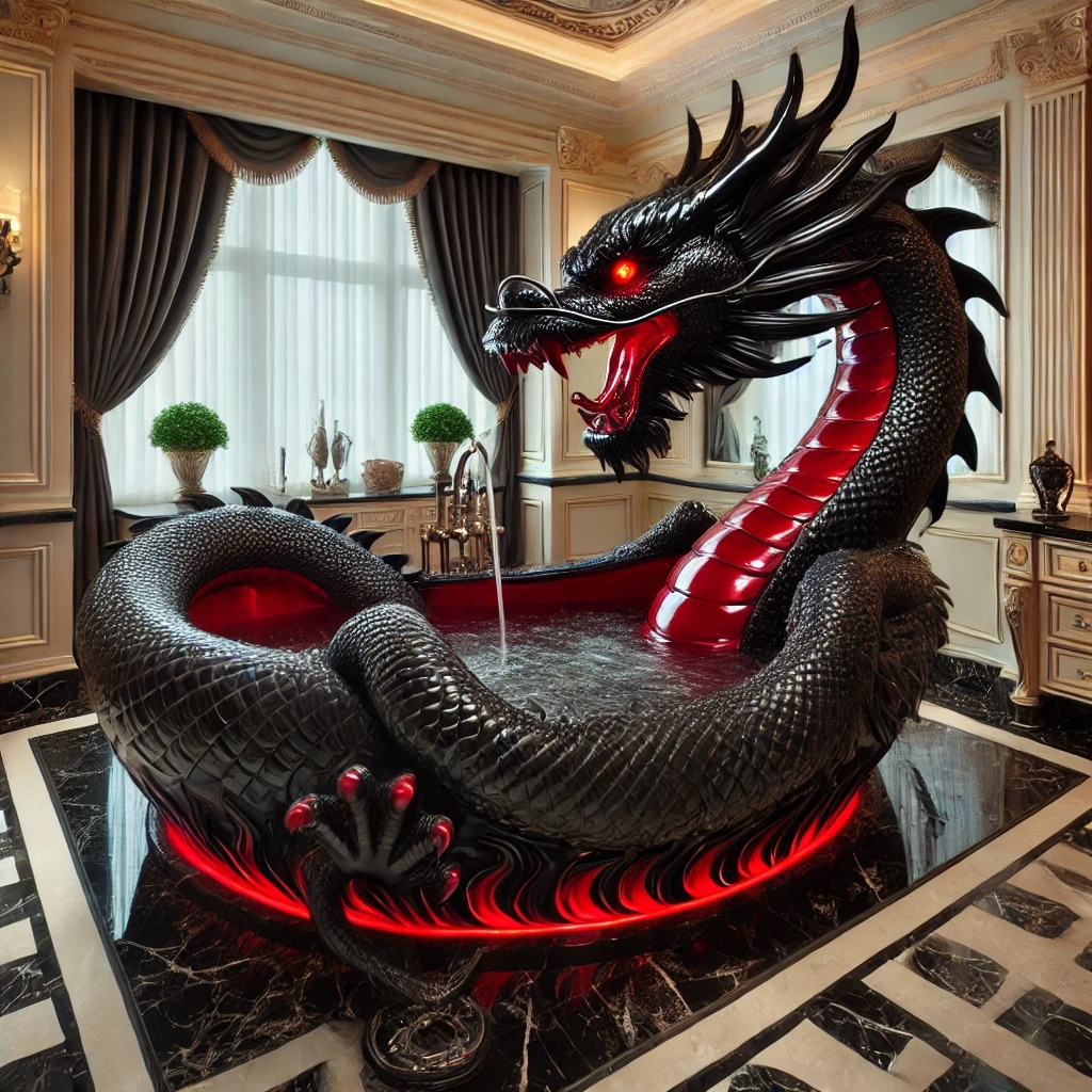 Fierce Elegance: The Dragon Bathtub Experience