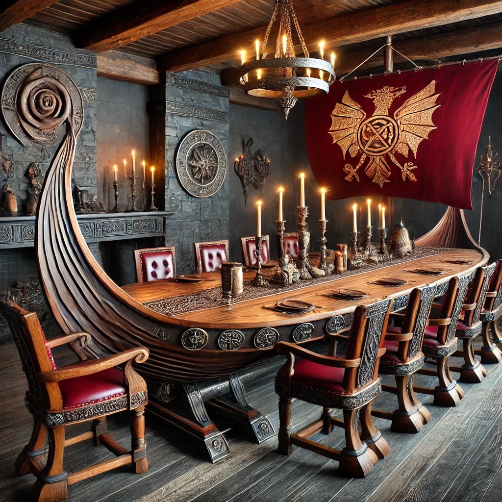 A Legendary Dining Experience: The Viking Ship Dining Table