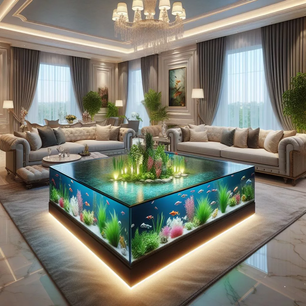 Dive into Opulence: Explore Luxury Aquarium Base Coffee Tables with ...