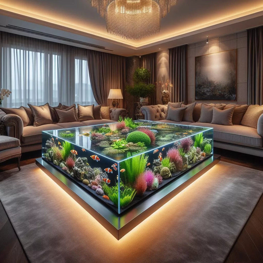 Dive into Opulence: Explore Luxury Aquarium Base Coffee Tables with ...