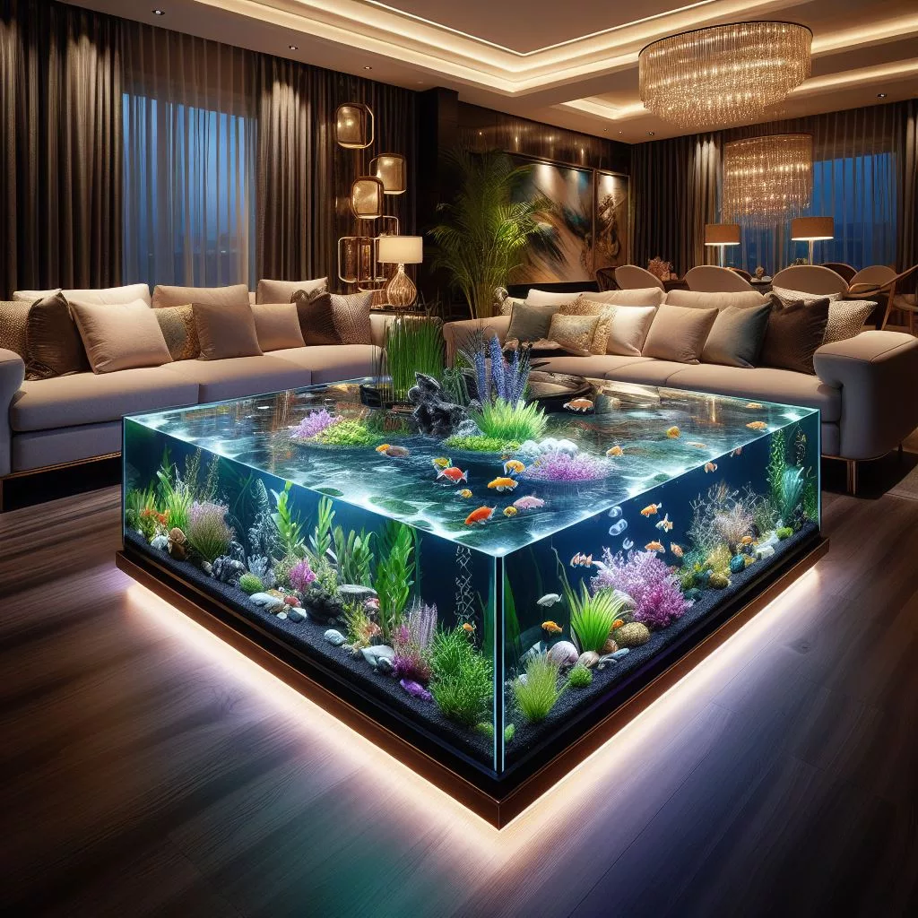 Dive into Opulence: Explore Luxury Aquarium Base Coffee Tables with ...