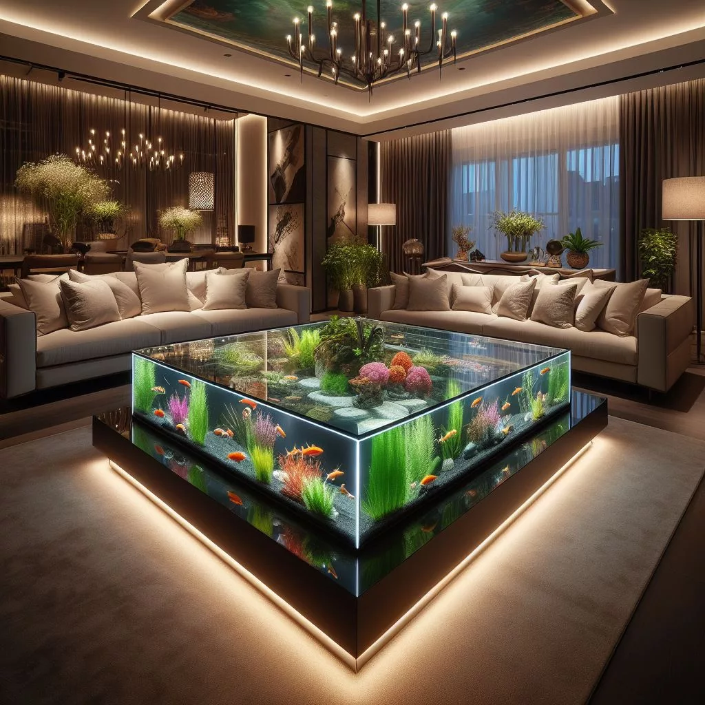 Dive into Opulence: Explore Luxury Aquarium Base Coffee Tables with ...