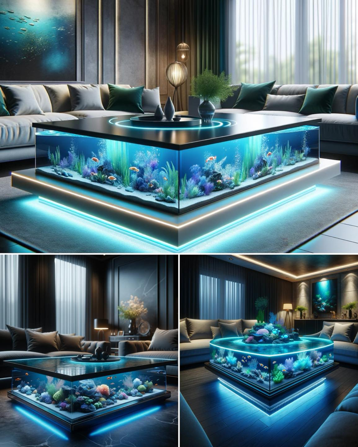 Unveiling the allure of luxury aquarium coffee tables