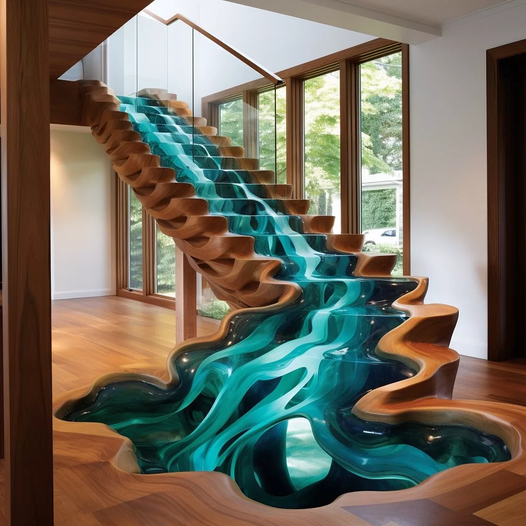 The Aesthetic Appeal of Epoxy River Staircases