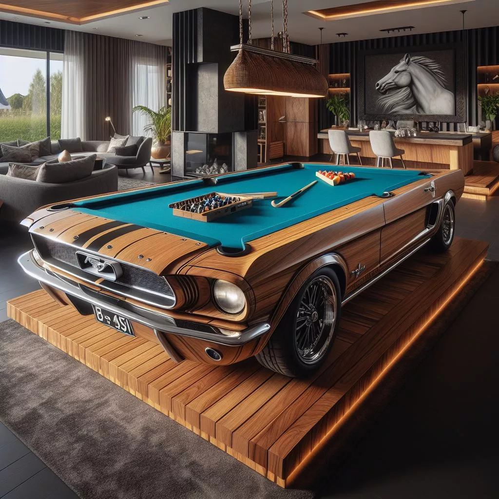 Ford Mustang-Style Pool Table: The Ultimate Home Decor Statement
