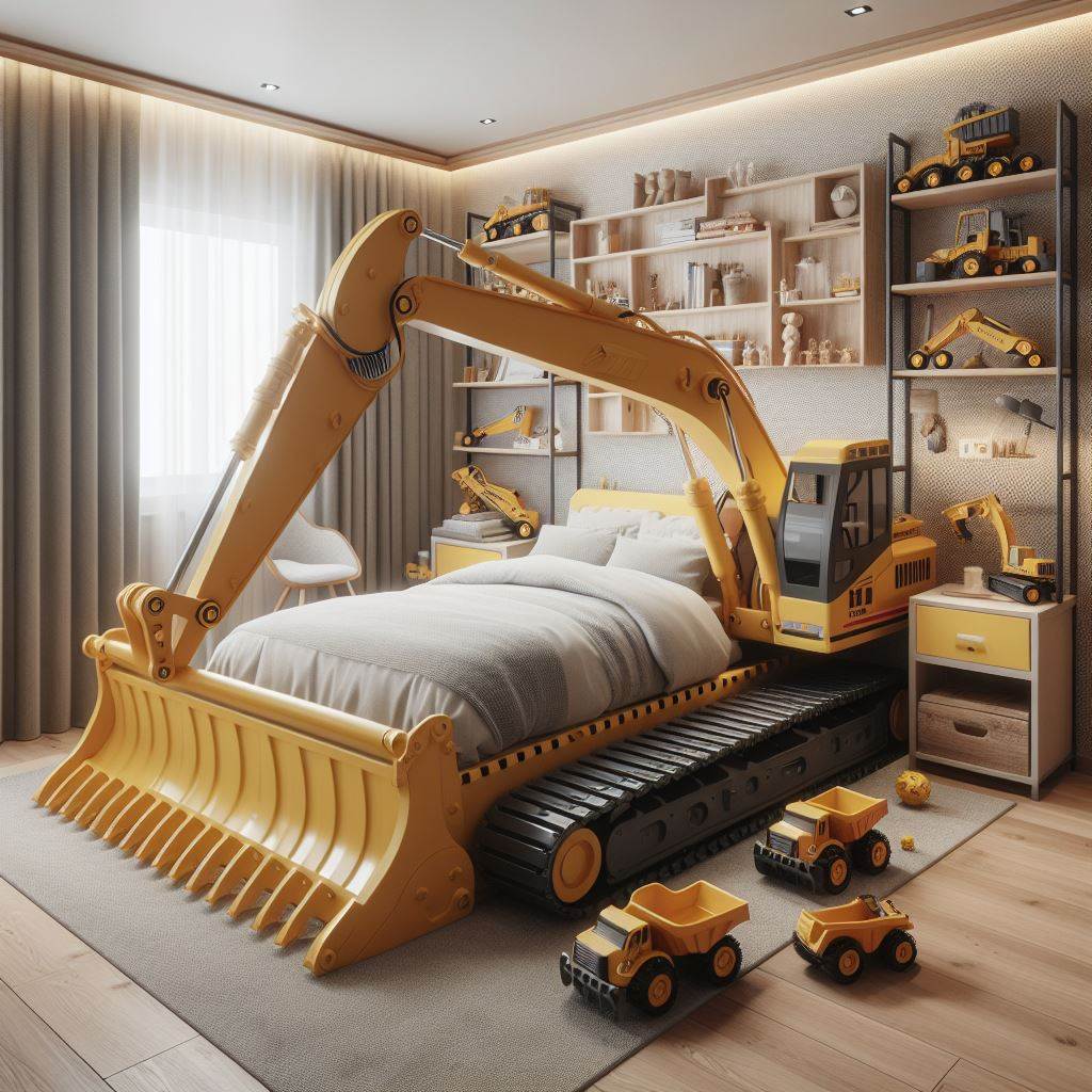 Heavy Equipment Kids Beds: Transforming Bedrooms with Construction ...