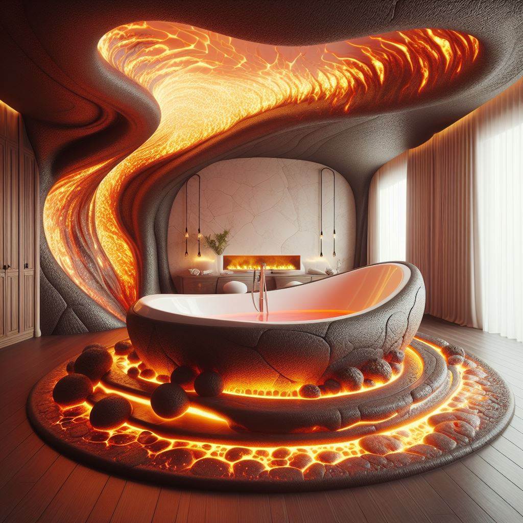 Lava Bathroom Designs: Embracing Natural Elements