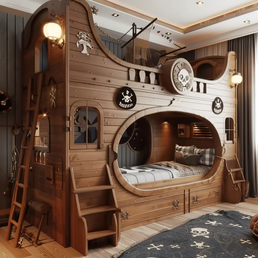 Pirate Ship Bunk Bed A Swashbuckling Adventure for Young Buccaneers