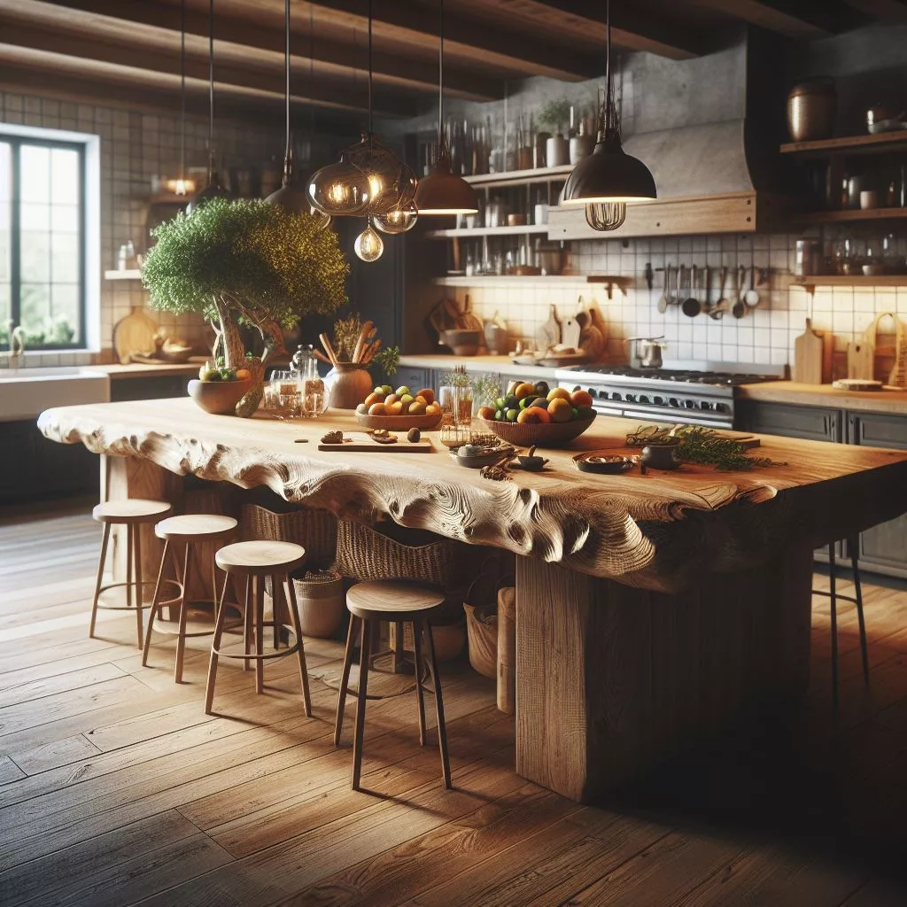 Stunning Wood Log Kitchen: Rustic Cabin Design Ideas