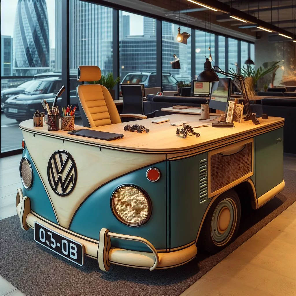 Ride into Work: Discovering Volkswagen Bus Desks