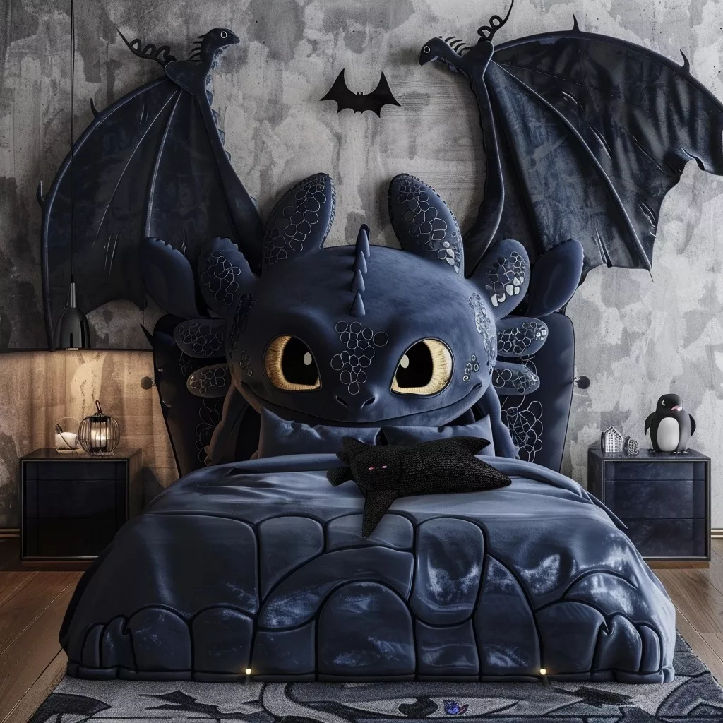 Toothless Themed Beds: Crafting a Dragon-Inspired Bedroom