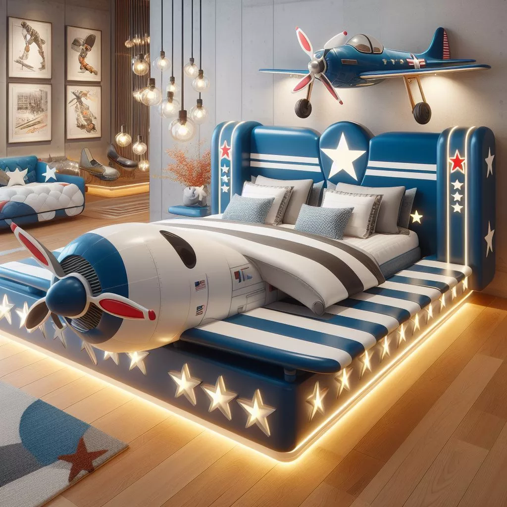 Fighter Airplane-Shaped Beds: A Soaring Experience for Young Adventurers
