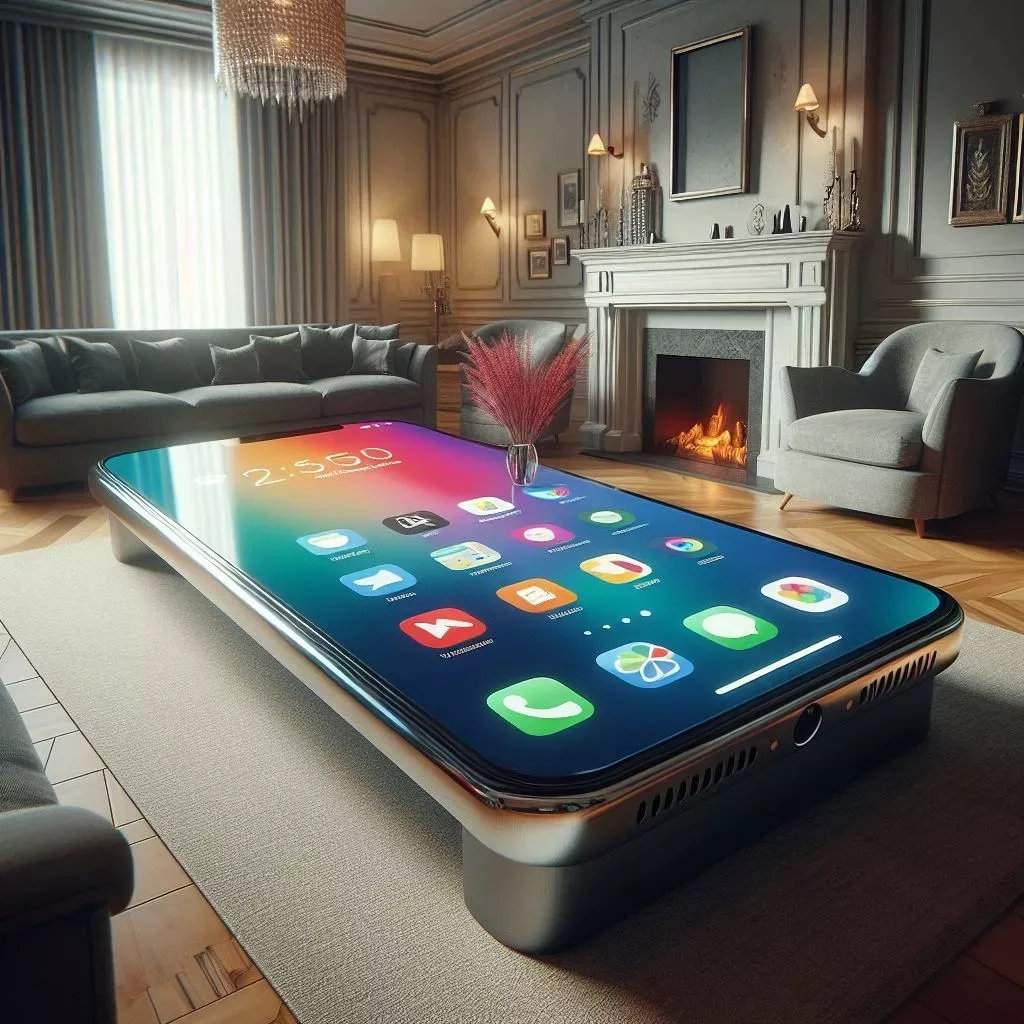 Futuristic Design: The Smartphone-Shaped Coffee Table