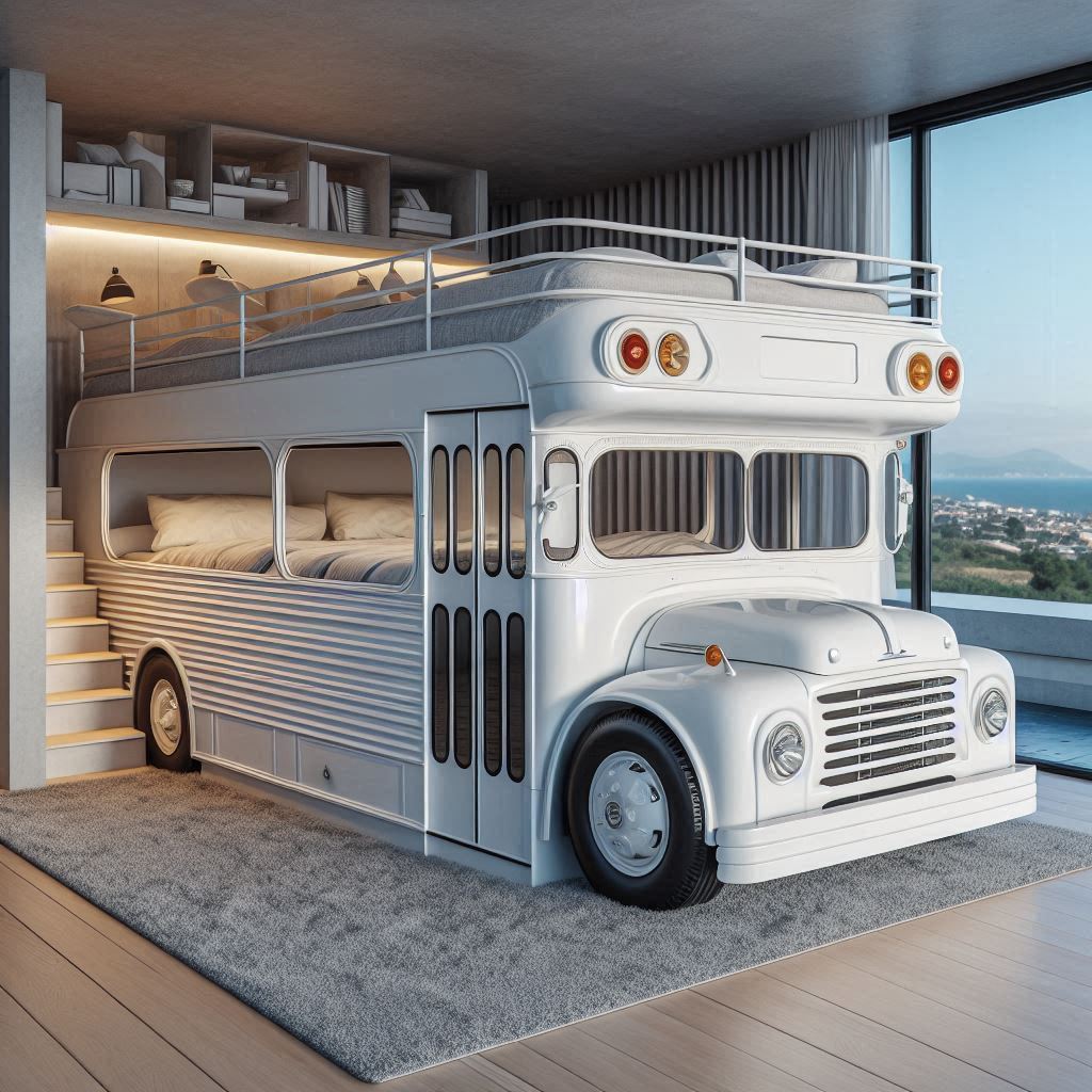 All Aboard for Dreamland: Explore School Bus Bunk Bed Designs - THINK ...