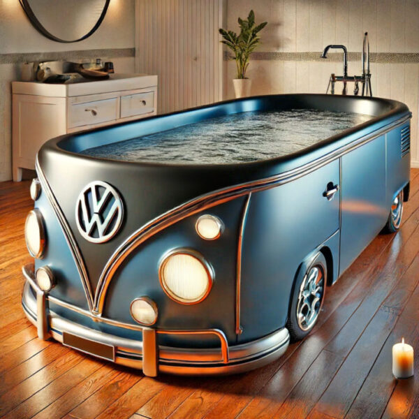 Retro Relaxation: Volkswagen Bus Shaped Bathtub For A Unique Soak 