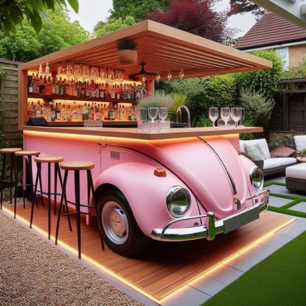 Retro Refreshments: Volkswagen-Inspired Outdoor Bar for Your Backyard ...