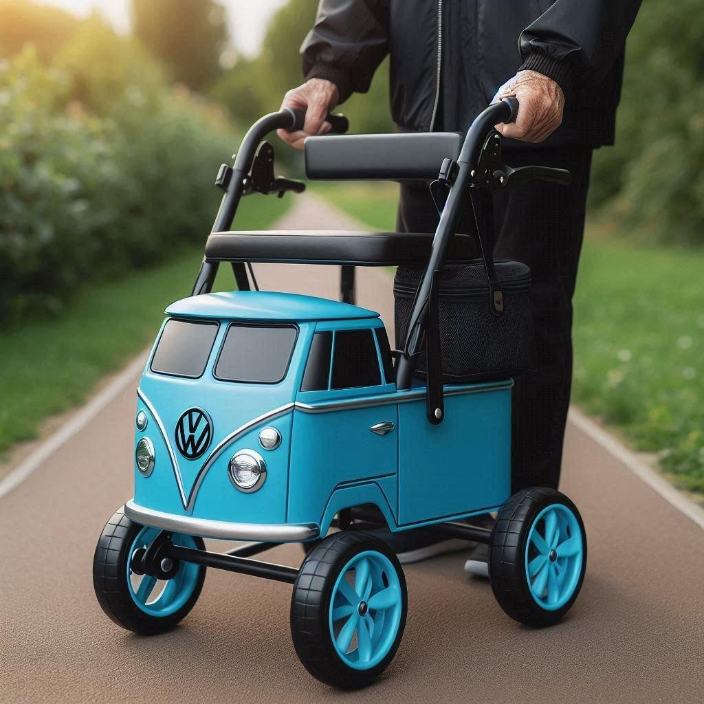 Volkswagen Bus Walker Aid: A Retro Ride for Mobility - THINK ART DESIGNS