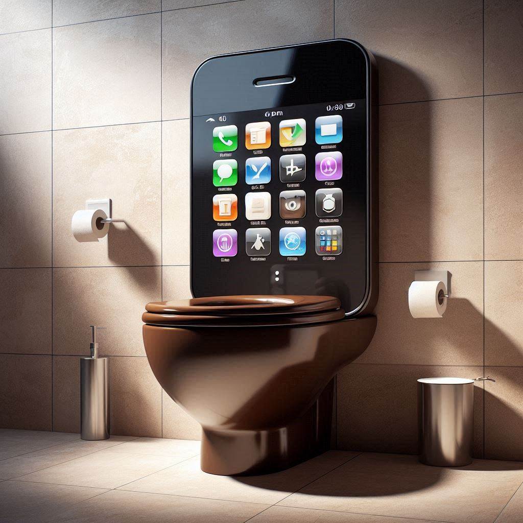 Modern Convenience: The iPhone Toilet - THINK ART DESIGNS