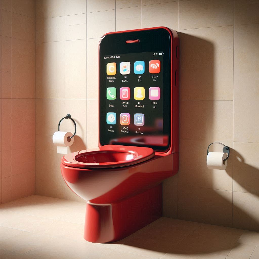 Modern Convenience: The iPhone Toilet - THINK ART DESIGNS